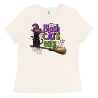 Bone black cats only Ladies Tee - CowGirlArtShop