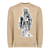 Mushroom santa muerte blanca Heavyweight Sweatshirt - artisFamous