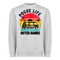 Heather Grey car pogue life outer banks Heavyweight Sweatshirt - artisFamous
