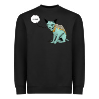 Black lying cat Heavyweight Sweatshirt - artisFamous