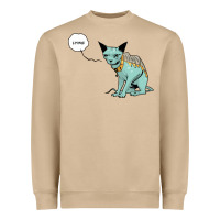 Mushroom lying cat Heavyweight Sweatshirt - artisFamous