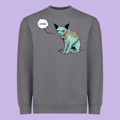 Lying Cat Heavyweight Sweatshirt Designed By Artisfamous