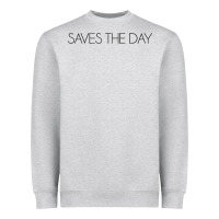 Heather Grey Saves The Day Heavyweight Sweatshirt - artisFamous