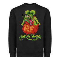 Black classic rat fink Heavyweight Sweatshirt - artisFamous