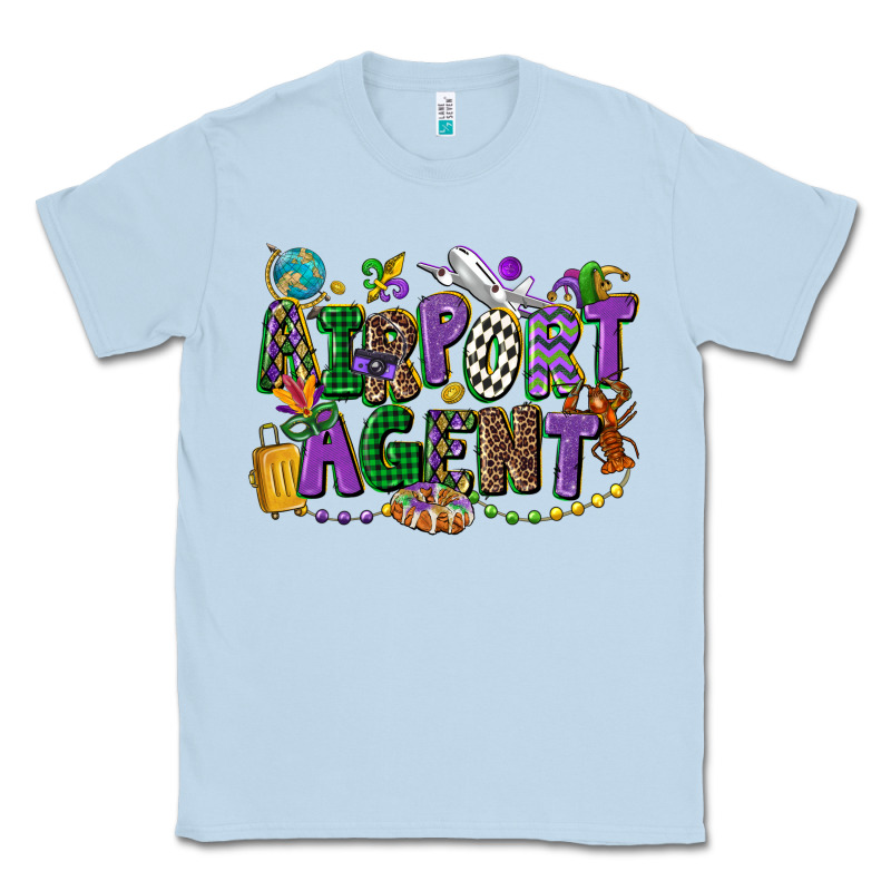 Airport Agent Mardi Gras Classic Tee by CowGirlArtShop | Teevron
