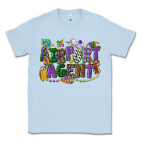 Dusty Blue airport agent mardi gras Classic Tee - CowGirlArtShop