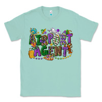 Seafoam airport agent mardi gras Classic Tee - CowGirlArtShop