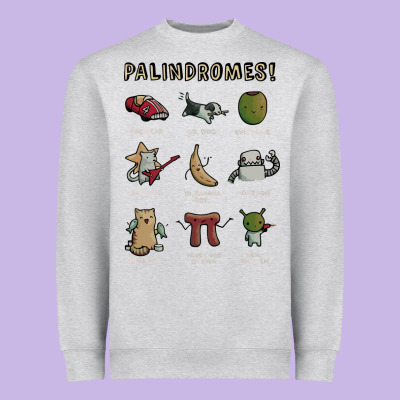 Palindromes! Heavyweight Sweatshirt Designed By Artisfamous