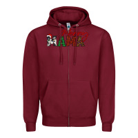 Burgundy merry mama Zipper Hoodie - BarkalooDesign