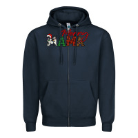 Navy merry mama Zipper Hoodie - BarkalooDesign