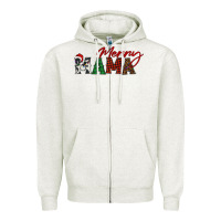 Oatmeal Heather merry mama Zipper Hoodie - BarkalooDesign