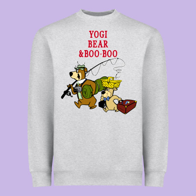 Yogi Bear & Boo Boo Heavyweight Sweatshirt Designed By Artisfamous