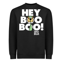 Black yogi bear Heavyweight Sweatshirt - artisFamous