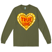 Army Green valentine's day hearts Long Sleeve Tee - FaDigitalArtStudio