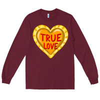 Burgundy valentine's day hearts Long Sleeve Tee - FaDigitalArtStudio