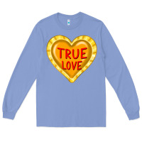 Colony Blue valentine's day hearts Long Sleeve Tee - FaDigitalArtStudio