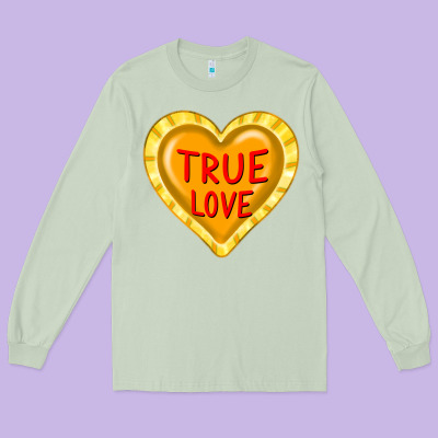 Valentine's Day Hearts Long Sleeve Tee Designed By Fadigitalartstudio