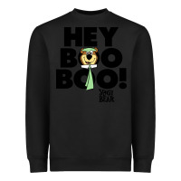 Black yogi bear Heavyweight Sweatshirt - artisFamous