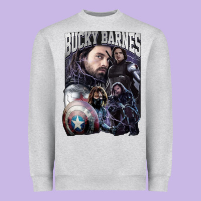 Bucky Barnes A Hero Heavyweight Sweatshirt Designed By Artisfamous