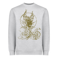 Heather Grey sleeping beauty maleficent crow branchesy Heavyweight Sweatshirt - artisFamous