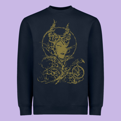 Sleeping Beauty Maleficent Crow Branchesy Heavyweight Sweatshirt Designed By Artisfamous