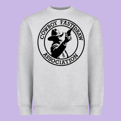 Cowboy Fast Draw Association Heavyweight Sweatshirt Designed By Artisfamous