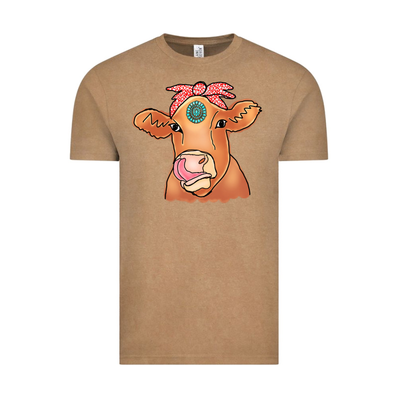 Cow  Turquoise Vintage Tee by CowCowDesign | Teevron