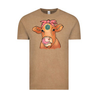 Vintage Coffee Cow  Turquoise Vintage Tee - CowCowDesign
