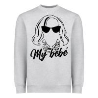 Heather Grey my bebe moira rose Heavyweight Sweatshirt - artisFamous