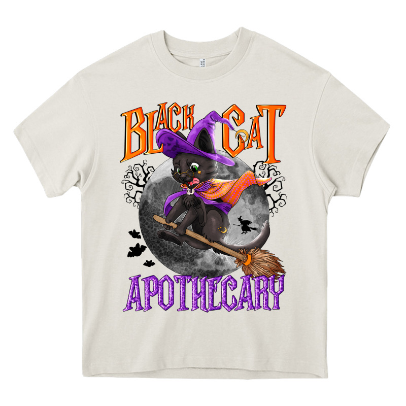 Black Cat Apothecary Heavy Core Tee by NancyCooperArtShop | Teevron