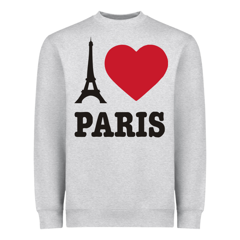 I Love Paris Eiffel Tower Funny Heavyweight Sweatshirt by artisFamous | Teevron