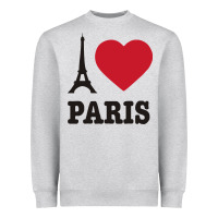 Heather Grey i love paris eiffel tower funny Heavyweight Sweatshirt - artisFamous