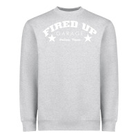 Heather Grey fired up garage Heavyweight Sweatshirt - artisFamous