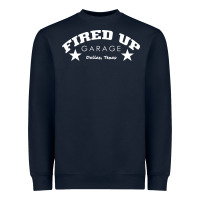 Navy fired up garage Heavyweight Sweatshirt - artisFamous