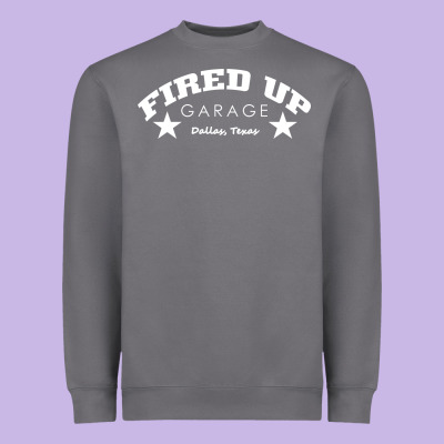 Fired Up Garage Heavyweight Sweatshirt Designed By Artisfamous