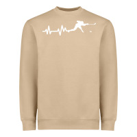 Mushroom hockey player heartbeat ice Heavyweight Sweatshirt - artisFamous