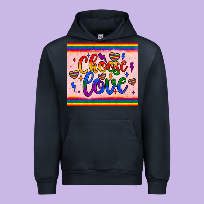 Choose Love Tumbler Urban Hoodie Designed By Jahusdesignshop