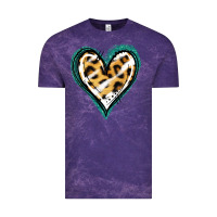 Cloud Purple Glitter Leopard Heart Vintage Tee - Jasminsmagicworld