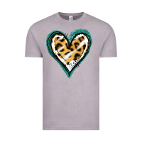 Vintage Zinc Glitter Leopard Heart Vintage Tee - Jasminsmagicworld