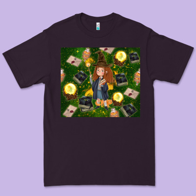 Wizard Girl With Magic Premium Tee Designed By Tumblerdesignbyshophia