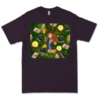 Plum wizard girl with magic Premium Tee - TumblerDesignByShophia