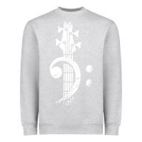 Heather Grey musical guitar bass Heavyweight Sweatshirt - artisFamous