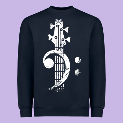 Musical Guitar Bass Heavyweight Sweatshirt Designed By Artisfamous