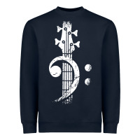 Navy musical guitar bass Heavyweight Sweatshirt - artisFamous