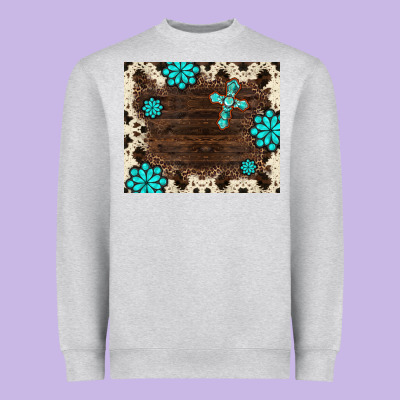 Gemstone Cross Mousepad Heavyweight Sweatshirt Designed By Barkaloodesign