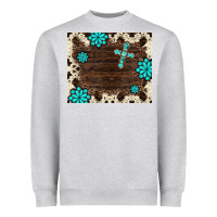 Heather Grey gemstone cross mousepad Heavyweight Sweatshirt - BarkalooDesign