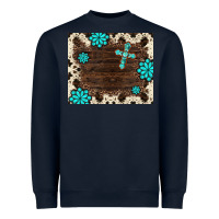 Navy gemstone cross mousepad Heavyweight Sweatshirt - BarkalooDesign
