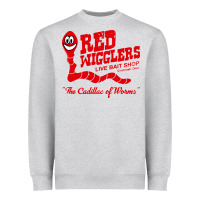 Heather Grey red wigglers Heavyweight Sweatshirt - artisFamous