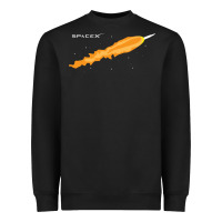 Black SpaceX Rocket Heavyweight Sweatshirt - artisFamous