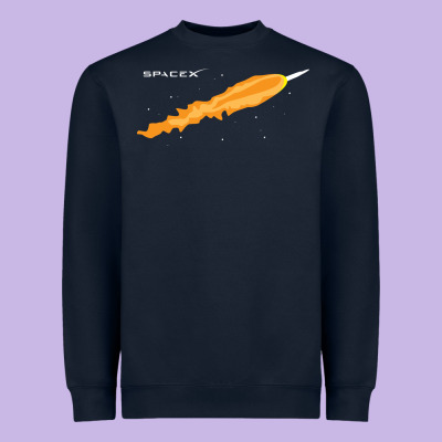 Spacex Rocket Heavyweight Sweatshirt Designed By Artisfamous